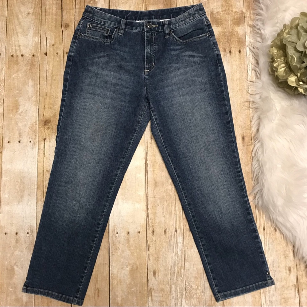 Talbots Medium Wash Petite Stretch Capri Jean